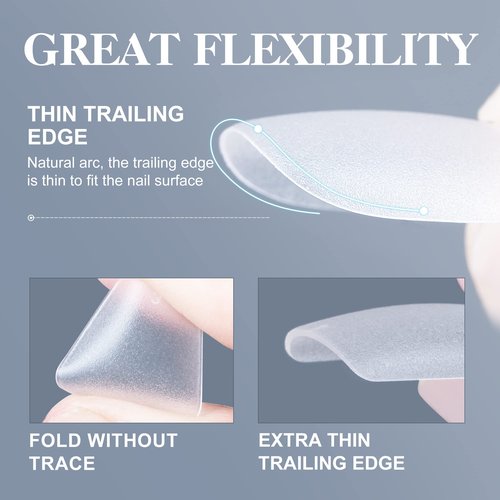 Gelike ec Extra Short Nail Tips: XS Square Soft Gel Nail Tips Full Cover - 300PCS Square Shaped for Acrylic Nails, Clear Gelly Tips Pre-Buffed PMMA False Press on Nails 15 Sizes, EXTRA SHORT SQUARE
