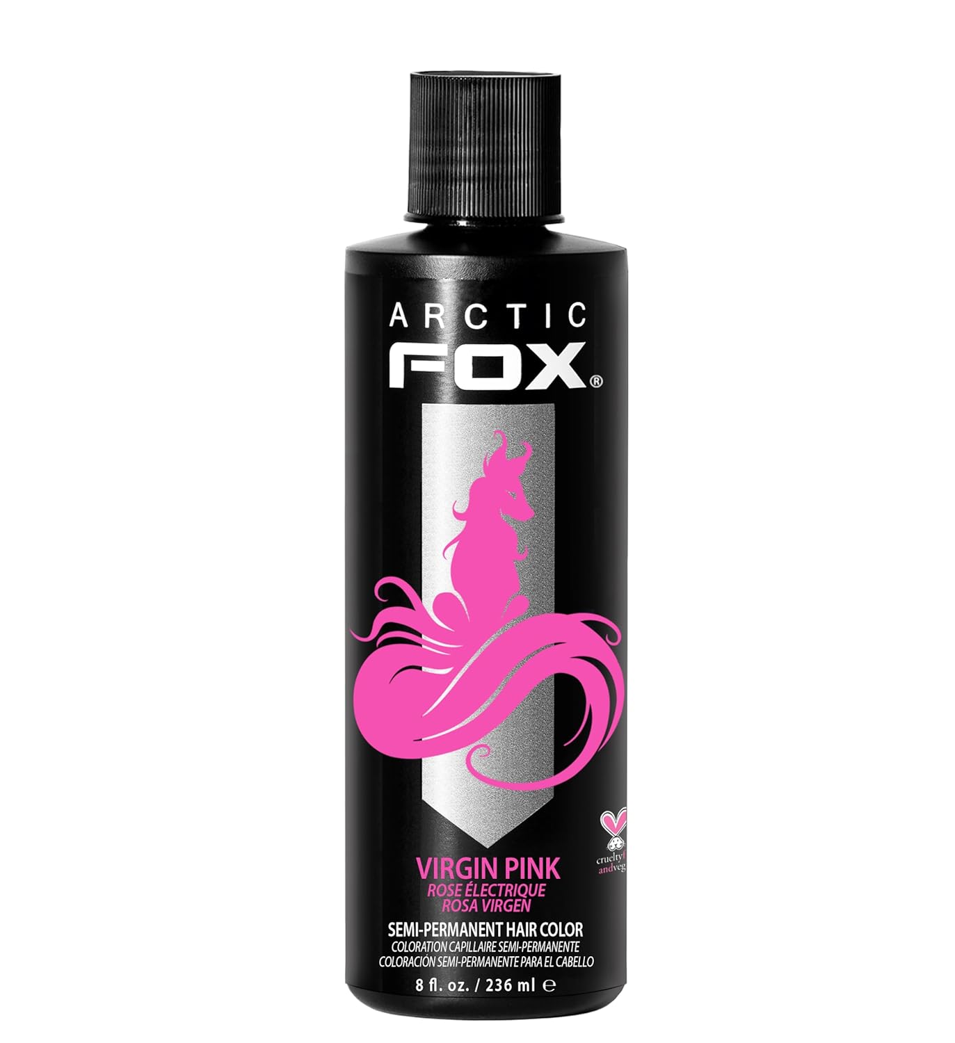 ARCTIC FOX Vegan Semi-Permanent Hair Color Dye - Virgin Pink (8 Fl Oz) | Cruelty-Free Formula