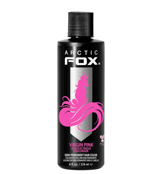 ARCTIC FOX Vegan Semi-Permanent Hair Color Dye - Virgin Pink (8 Fl Oz) | Cruelty-Free Formula