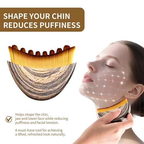 LEPIAOPIAO Upgrade Lymphatic Contour Face Brush,Lymphatic Drainage Brush,Dry Lymphatic Drainage Massager,Ergonomically Designed to Fit The Skin Precisely
