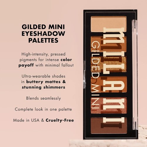 Milani Gilded Mini Eyeshadow Palette - 6 Matte & Shimmer Hues in The Wine Down Color