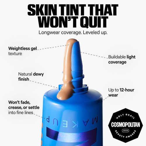 Milk Makeup Hydro Grip Hydrating Gel Skin Tint - 12HR Lightweight Buildable Coverage with Hyaluronic Acid | Natural Dewy Finish