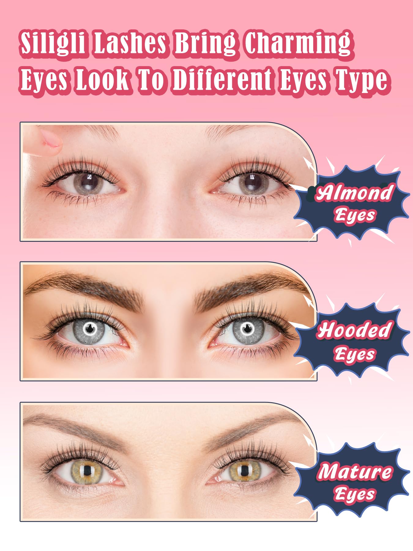 Eyelashes Short Natural Lashes Wispy Eyeashes Natural Look 10mm Strip Lashes False Eyelashes C Curl Eye Lashes Pack 0.1MM Thin Band 3D Volume Soft Eyelash Siligli Lash 7 Pair