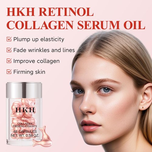 HKH Pro-Retinol Face Serum Capsules - Anti-Aging & Anti-Wrinkle Skincare - 96 Capsules with Vitamin A & E for Smooth, Hydrated Skin