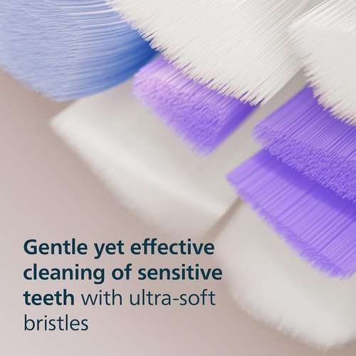 Philips Sonicare S2 Sensitive Electric Toothbrush Heads - Genuine White Replacement, 2 Pack, HX6052/77