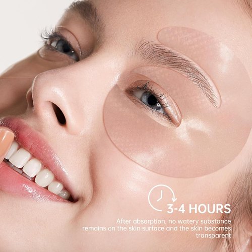 Novoy Bio-Collagen Eye Patches - 6-in-1 Retinol Treatment for Dark Circles & Puffiness | 15 Pairs, Rose