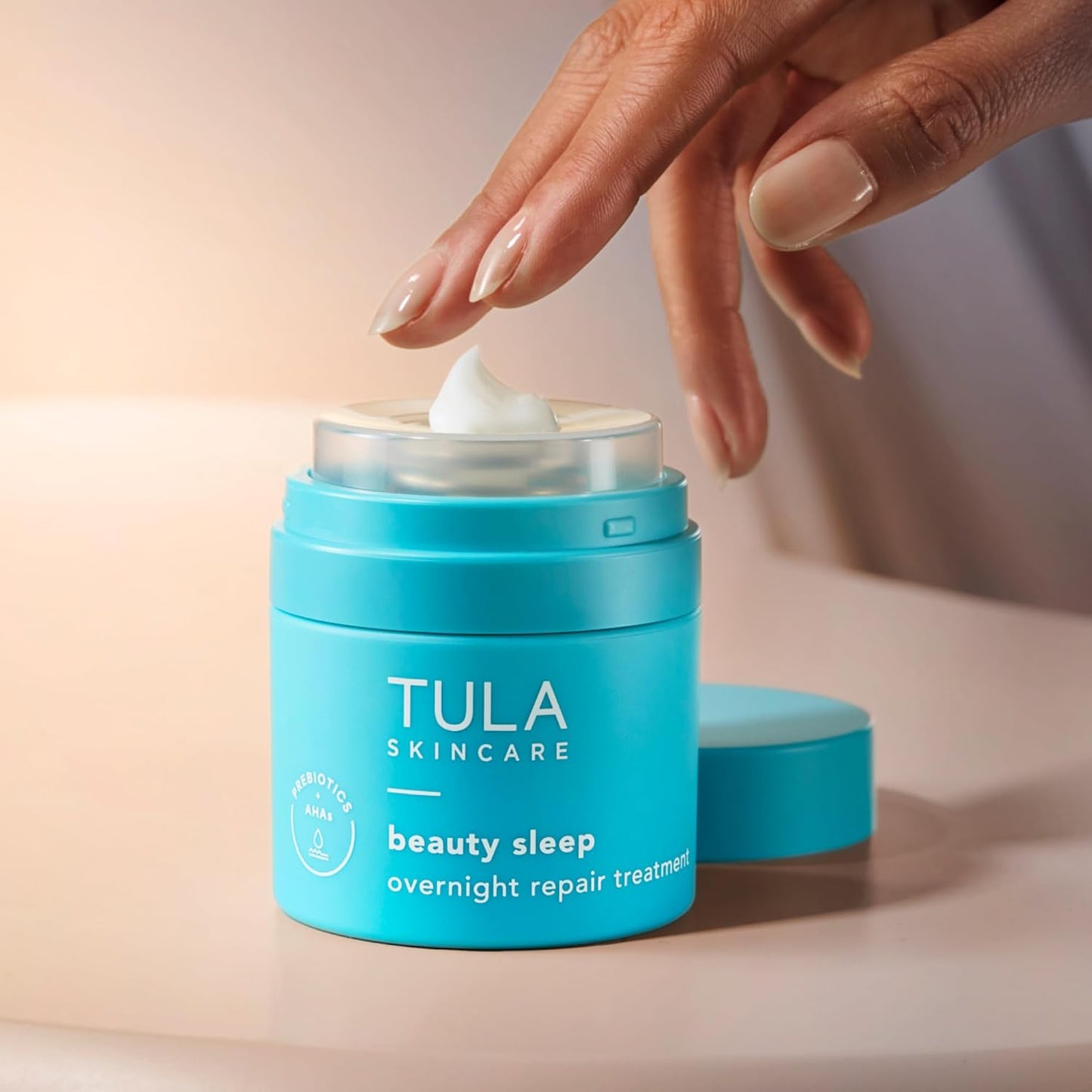 TULA Skin Care Beauty Sleep Night Cream - Anti-Aging Overnight Repair with Peptides, AHAs & Vitamin C