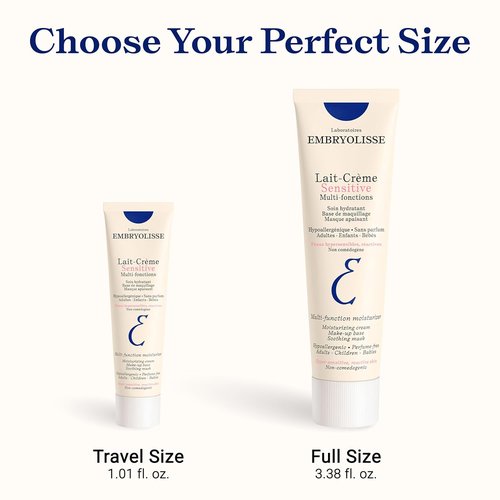 Embryolisse Lait Crème Sensitive Moisturizer - Hypoallergenic Face & Body Cream with Aloe Vera & Shea Butter | Fragrance-Free, All Skin Types