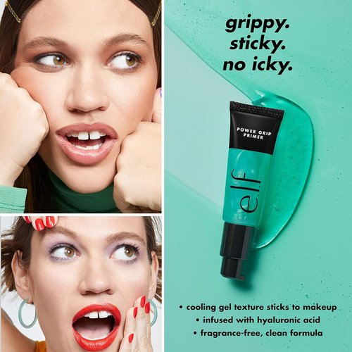 e.l.f. Power Grip Primer Mini - Hydrating Gel-Based Face Primer for Smooth Skin & Long-Lasting Makeup
