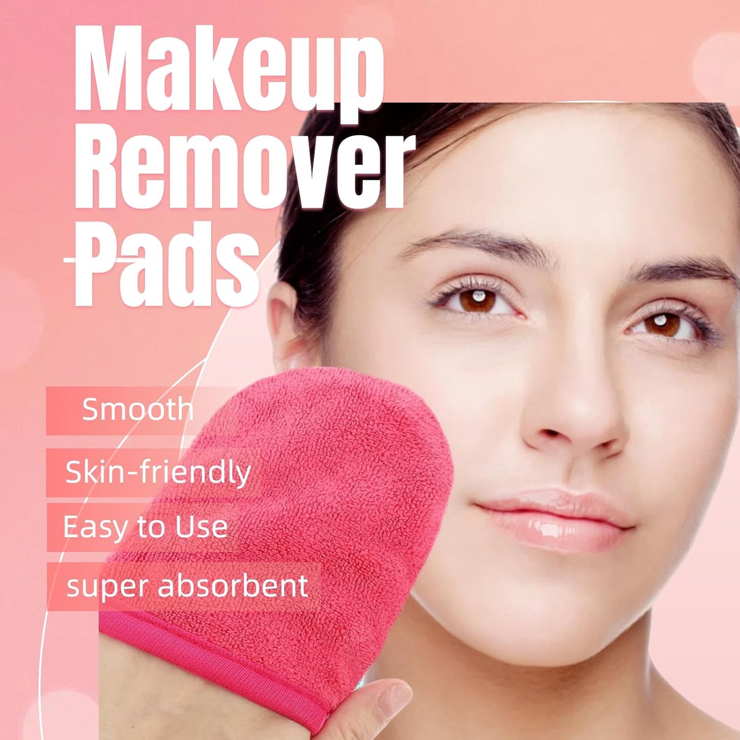 Skiennix Reusable Makeup Remover Pads - Gentle Microfiber Cleansing Cloths | Pack of 4 for All Skin Types