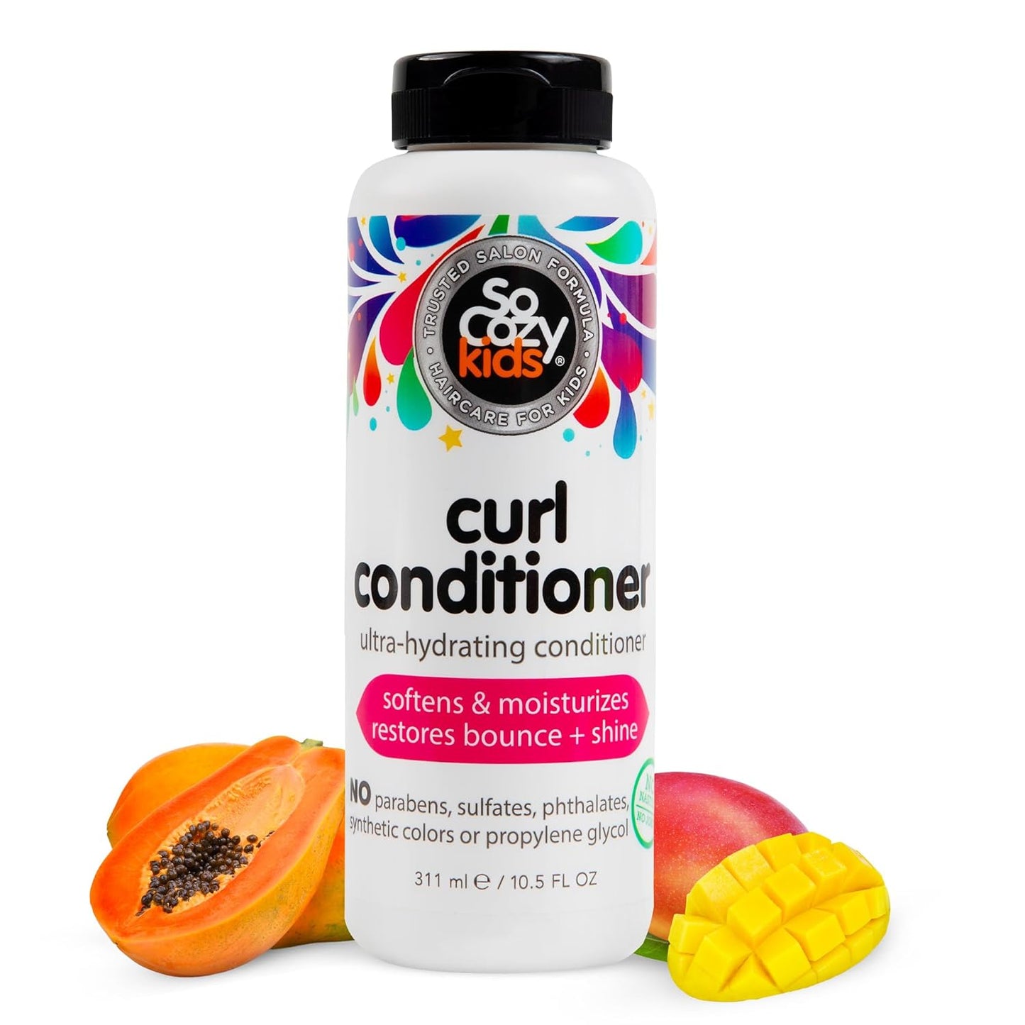 SoCozy Curl Conditioner - Kids' Hair Care for Softness, Bounce & Shine | Sweet-Crème, 10.5 Fl Oz