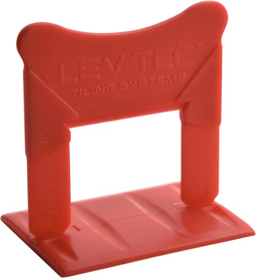 Russo Tile Leveling Clips - 132 Inch (1mm) Red | 250 Pieces for Perfect Tile Alignment