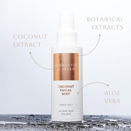 Georgette Klinger Coconut Facial Mist - Hydrating Makeup Setting Spray with Antioxidants | 4.2 oz