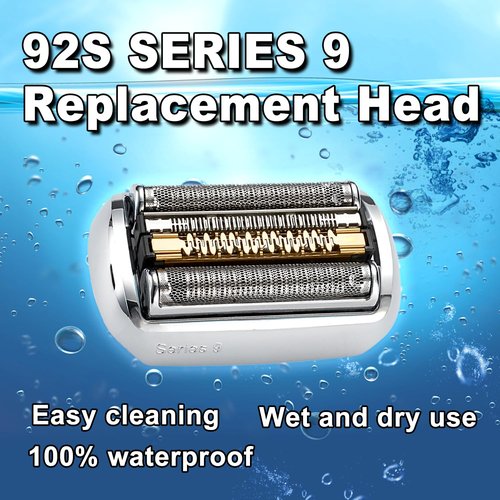 Braun 92S Series 9 Electric Shaver Replacement Heads - Compatible with Multiple Models, 2-Pack