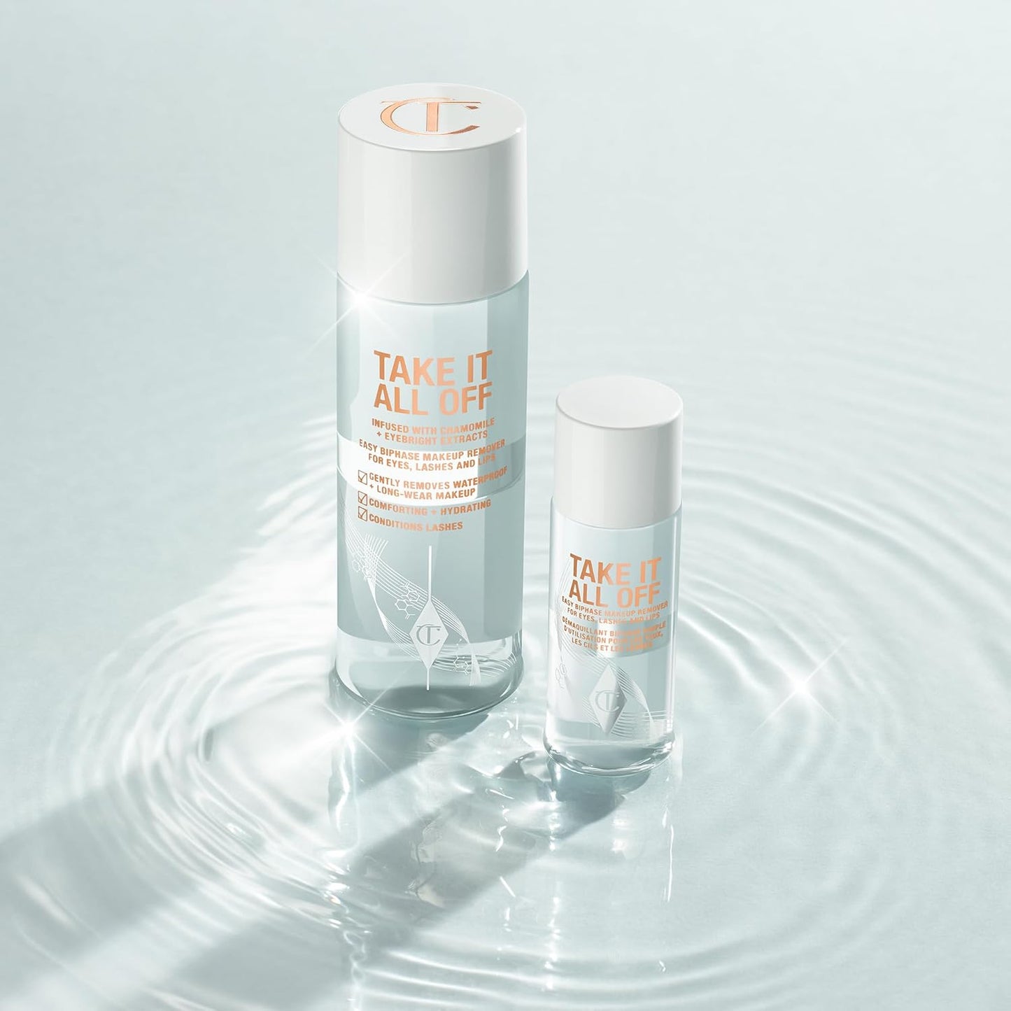 Charlotte Tilbury Makeup Remover - Bi-Phase Cleansing Oil with Soothing Chamomile for Lashes & Lips - Removes Waterproof Makeup