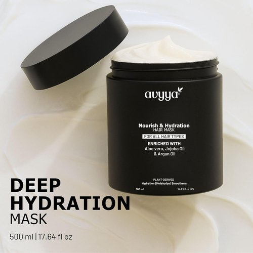 Regine Switzerland Nourishing Hair Mask | Hydrating Formula with Aloe Vera, Jojoba & Argan Oil - 16.91 oz
