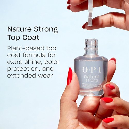 OPI Nature Strong Natural Origin 3-Step Nail Care System - Botanical Base Coat, Top Coat & Vibrant Colors | Eco-Friendly, Vegan & Cruelty-Free