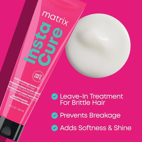 Matrix Instacure Anti-Breakage Leave-In Hair Treatment - Repairs & Strengthens Damaged Hair | 5.1 Oz, Sulfate-Free & Vegan