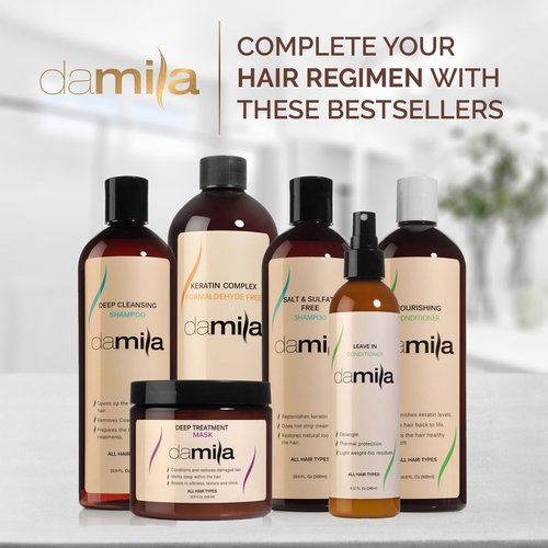 Damila Repair & Shine Serum - Split End Repair & Frizz Control for Stunning Hair Shine | 4.1 Fl Oz