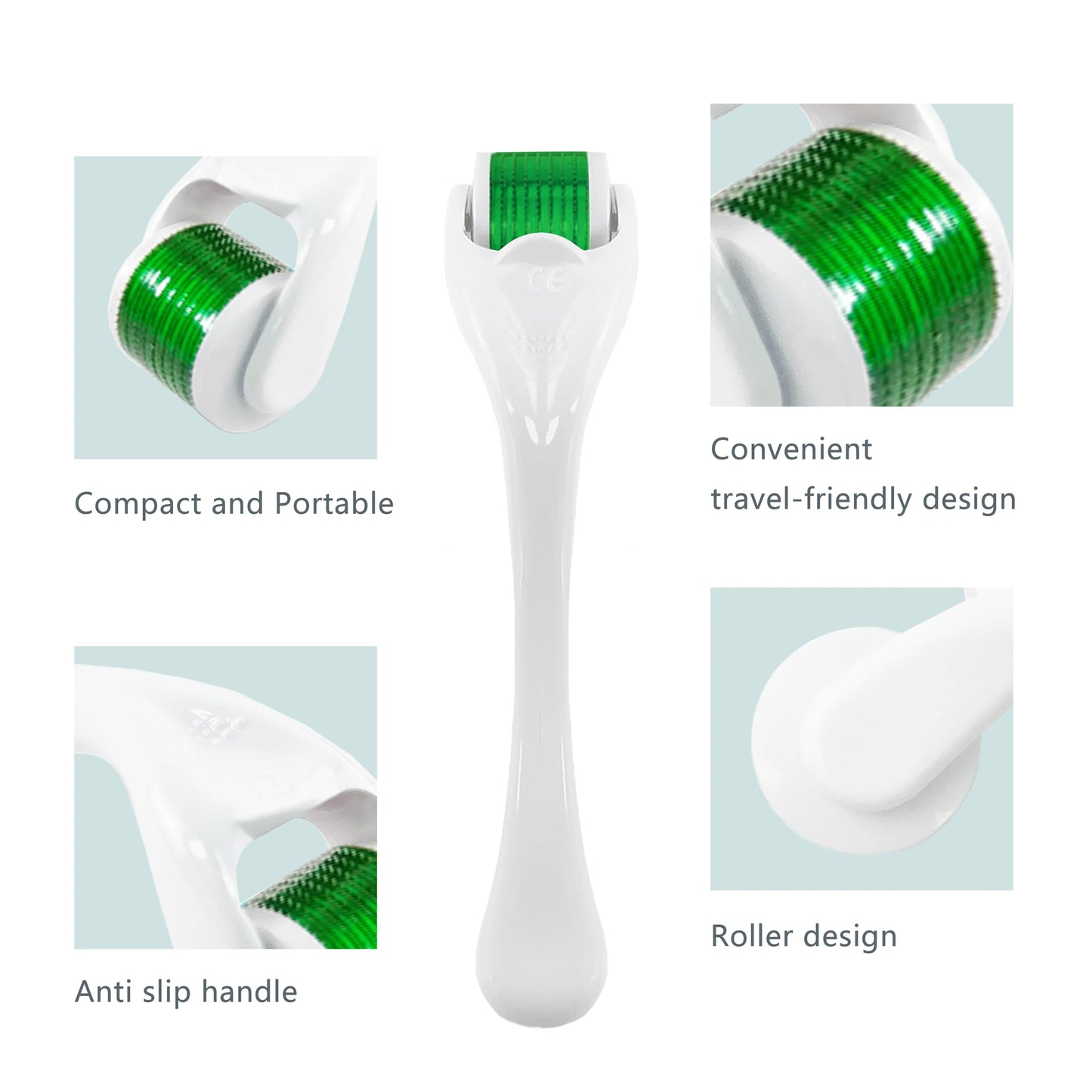 Rwotlls Derma Roller Microneedling Roller for Face - 0.25mm (Black+White)