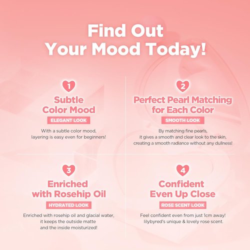 Lilybyred Luv Beam Cheek - Heart-Shaped Korean Powder Blush for Natural Flush | Soft Matte Finish, Blendable & Long-Lasting (02 Dollish Rose)