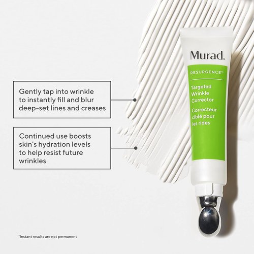 Murad Targeted Wrinkle Corrector - Hyaluronic Acid & Peptide Anti-Aging Cream for Instant Plumping & Smoothing - 0.5 Oz