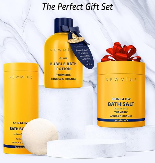 Nutritious Bubble Bath - Long-Lasting Foam with Turmeric & Arnica | Skin Healing & Relaxing Spa Gift for Women