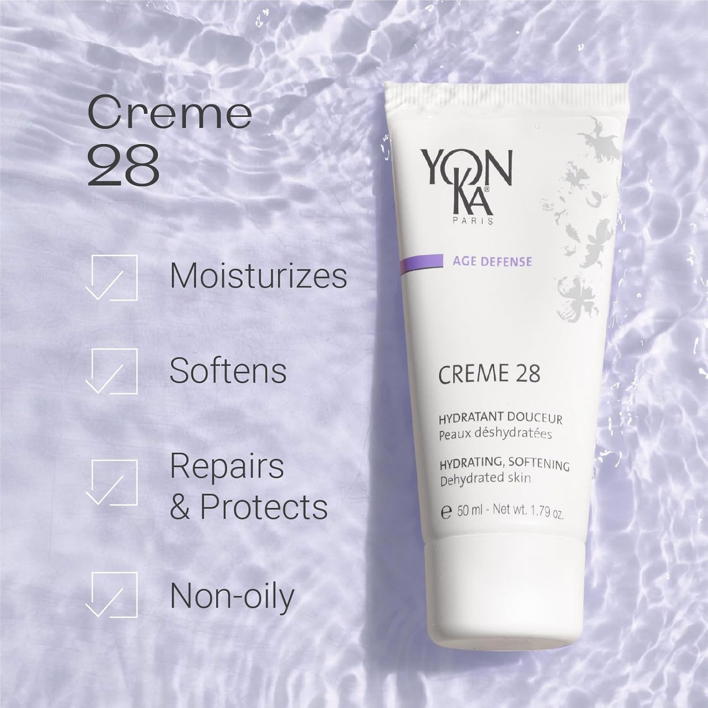 Yon-Ka Crème 28 - Soothing Daily Face Moisturizer with Olive Oil & Vitamins C & E | Hydrating Cream for Dry Skin | 1.79 fl oz