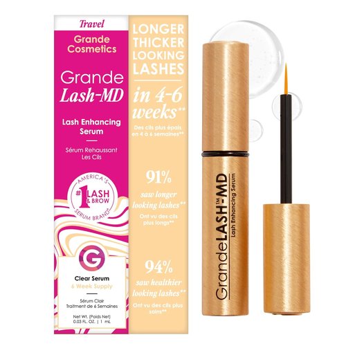 Grande Cosmetics GrandeLASH-MD Lash Enhancing Serum - Peptide & Vitamin Infused for Fuller Lashes - Ophthalmologist Tested, Cruelty-Free