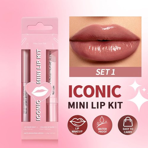 Matte Liquid Lipstick Set by [Brand Name] - Long Lasting Hydrating Lip Stain & Liner | 3PCS Waterproof Makeup