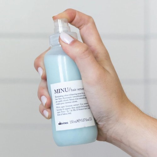 Davines MINU Hair Serum - Protective Leave-In Moisturizer for Colored Hair | 5.07 Fl Oz, Enhances Shine