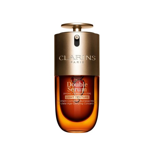 Clarins Double Serum Light Texture - Anti-Aging Serum for Firmness, Smoothness & Radiance | 24H Hydration for Combination to Oily Skin