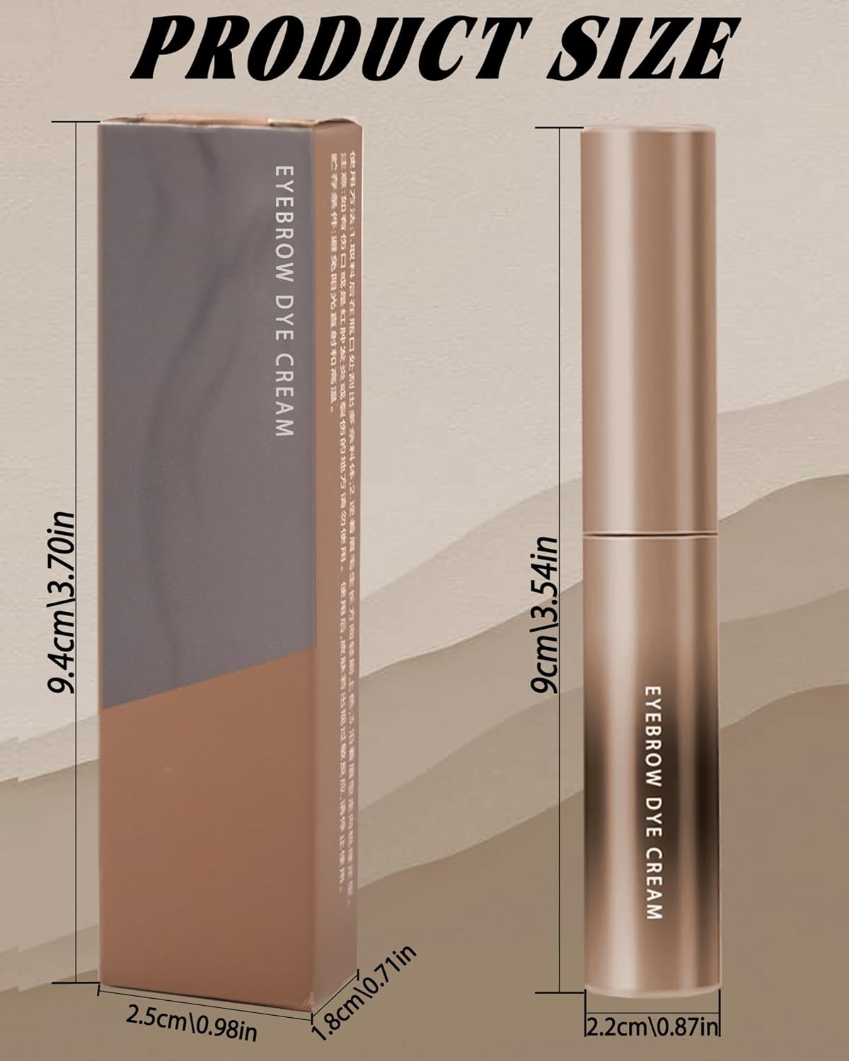 Skiennix Pink Tinted Eyebrow Gel - Long-Lasting Waterproof Brow Tinting Kit | Smudgeproof & Transfer-Proof, 2 Pcs