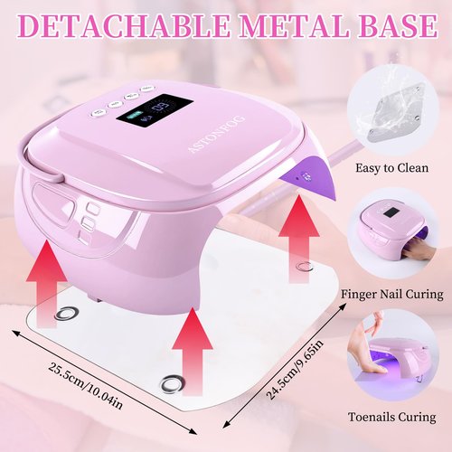 126W UV LED Nail Lamp for Gel Polish Cordless Rechargeable Nail Dryer,Nail Cure Lamp with Automatic Sensor & 4 Timers, Portable Professional Nail Light