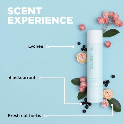Design.Me QUICKIE.ME Dry Shampoo For Dark Tones | Instantly Refreshes, Absorbs Oils | Root-Lifting Formula with Rice Starch | Residue-Free Waterless Spray for Brown, Black, Dark & Red Hair