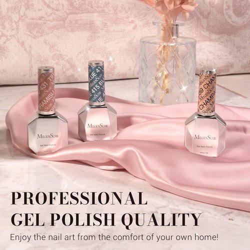MelodySusie 15ML Nude Gel Nail Polish,Nails Soak Off UV LED Nude Pink Gel Polish Gift for Women Nail Art Manicure Salon DIY Nail Design Decoration at Home-A2403