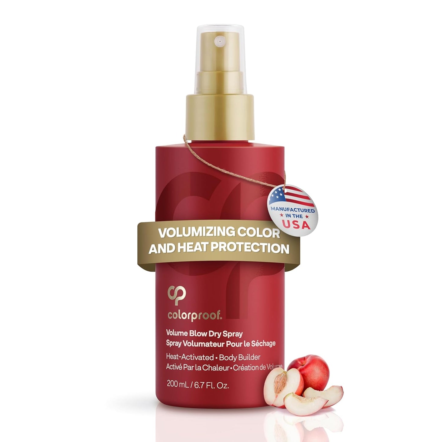 Colorproof Volume Blow Dry Spray Primer - 6.7 Fl. Oz. Volumizing Heat Protection Spray | White Nectarine Scent