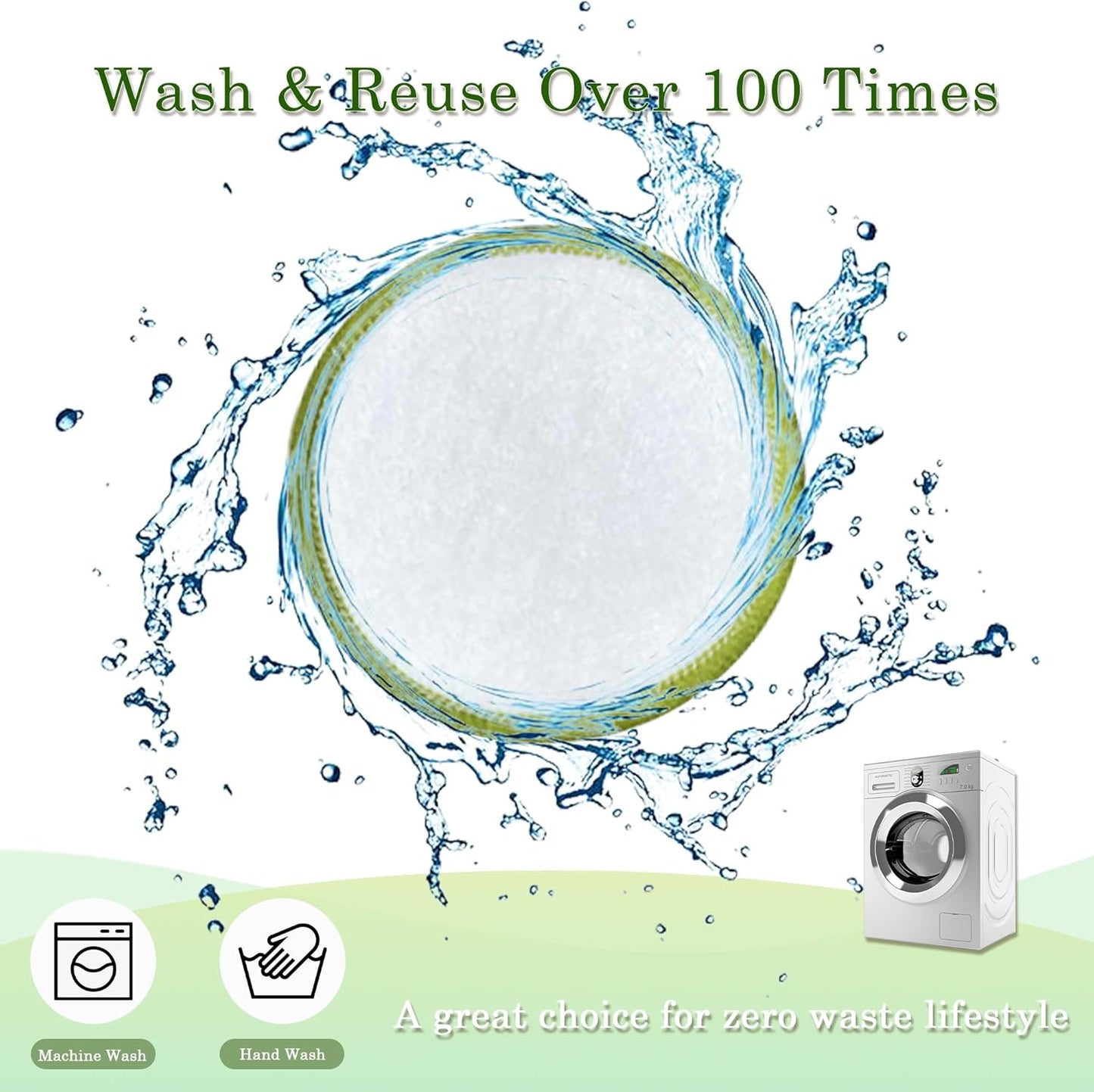 Chloven Reusable Cotton Rounds - 30 Pack Washable Bamboo Makeup Remover Pads with Storage Bag