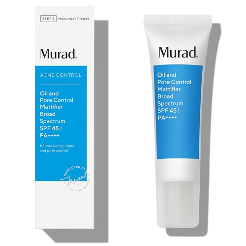 Murad Oil & Pore Reducing Facial Moisturizer - Acne Control Mattifier with SPF 45 | Lightweight Formula