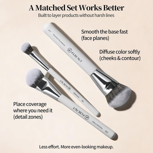 Albeaut Makeup Brush - Angled Foundation & Concealer Blending Tool for Flawless Application