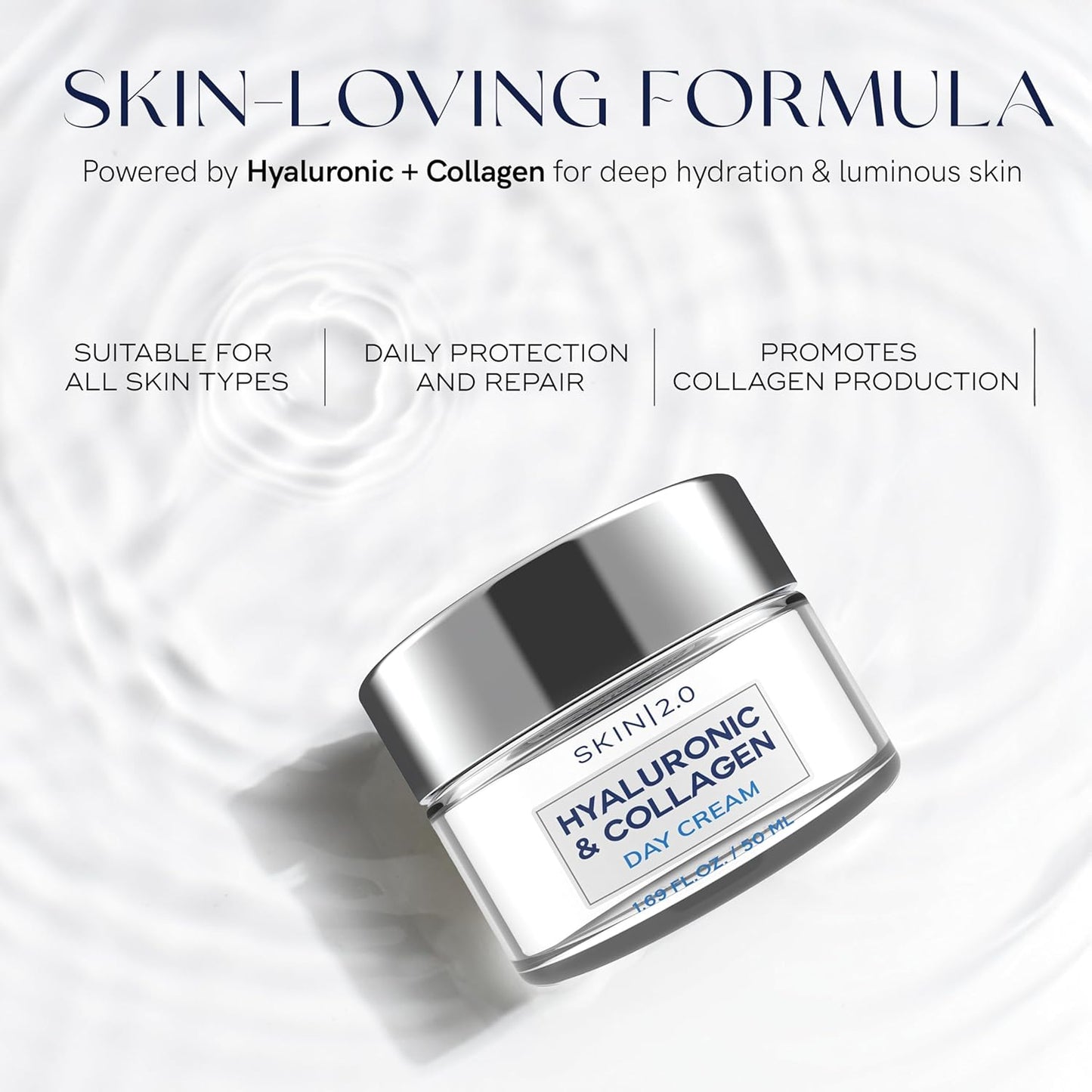 Vitamin C & Collagen Face Moisturizer - Dermatologist Tested, Anti-Aging, Skin Tightening - Brightening, Clean Beauty, Cruelty-Free, Korean Skincare for All Skin Types - 1.69 Fl oz