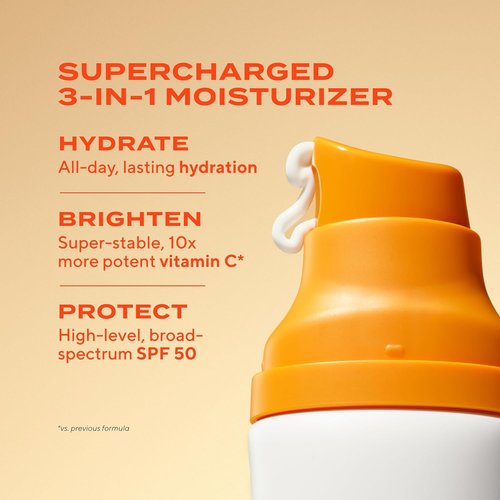 Murad Superactive Brightening Moisturizer SPF 50 | Hydrating Vitamin C Facial Sunscreen for Anti-Aging Protection