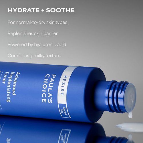 Paula's Choice Advanced Replenishing Face Toner - Anti-Aging Hydration with Hyaluronic Acid & Vitamin C | 4 fl oz