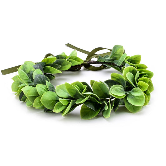 Floral Fall Christmas Flower Crown Vintage Nature Berries Festival Woodland Wedding Headband HD-02 (Green Leaf)