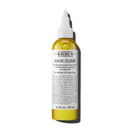 Kiehl's Magic Elixir Scalp & Hair Oil Treatment - Moisturizing Pre-Shampoo with Avocado & Rosemary Oil, 4.2 fl oz