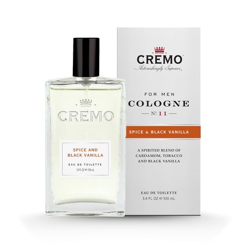Cremo Cologne For Men - Spice & Black Vanilla Fragrance Spray | Bold Spices & Rich Woods, 3.4 Fl Oz