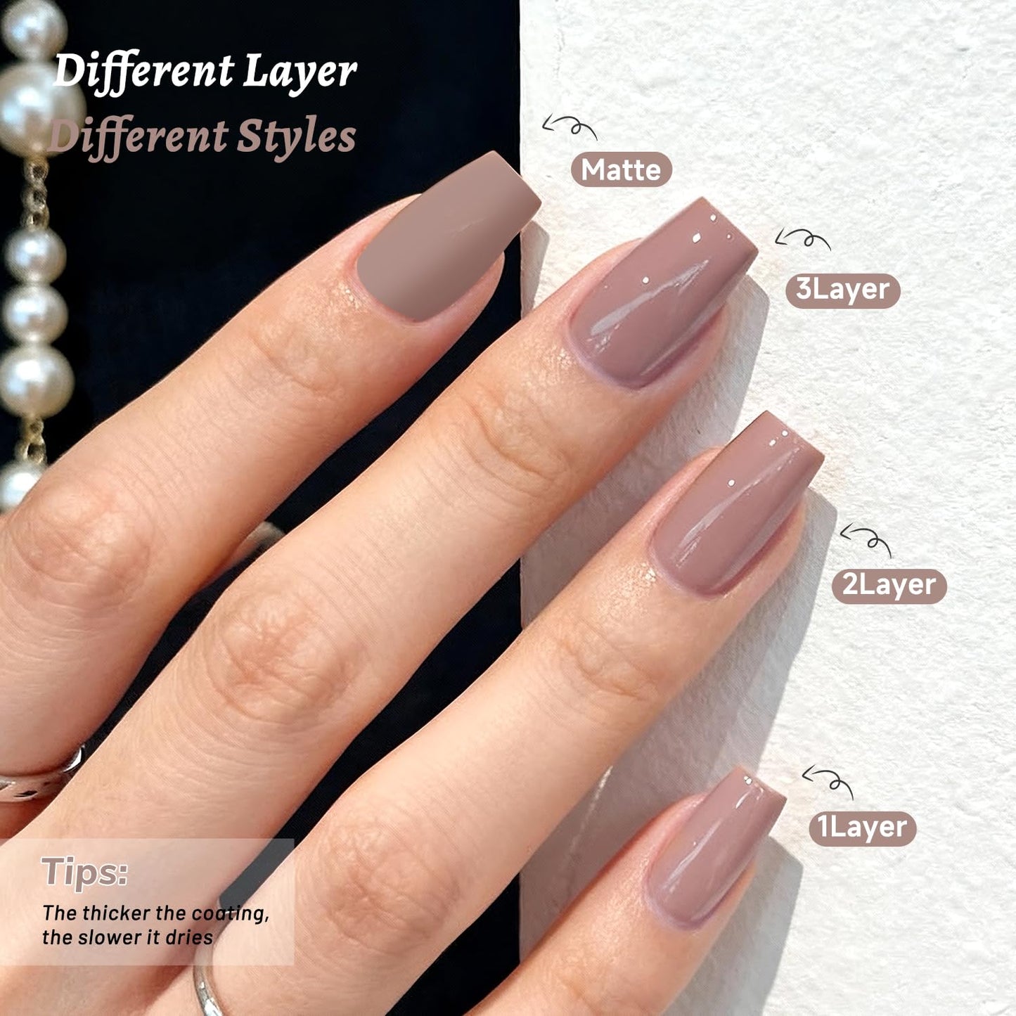 Skiennix Light Brown Nail Polish - Quick Dry Formula for Long-Lasting Shine | 18ml Volume