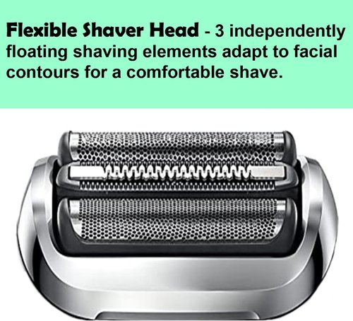 Braun Series 7 Replacement Head 73S - Compatible Shaver Head for Braun Razor Models 7020s, 7025s, 7085cc