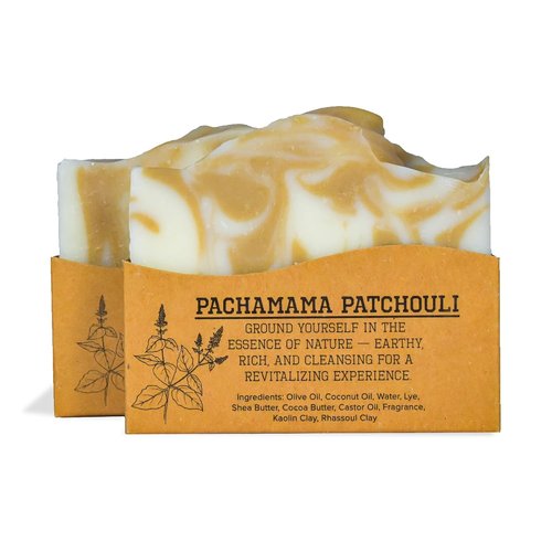CompassSoap Pachamama Patchouli Bar Soap - Natural & Gentle Lather for Men & Women | 5 oz Pack of 2