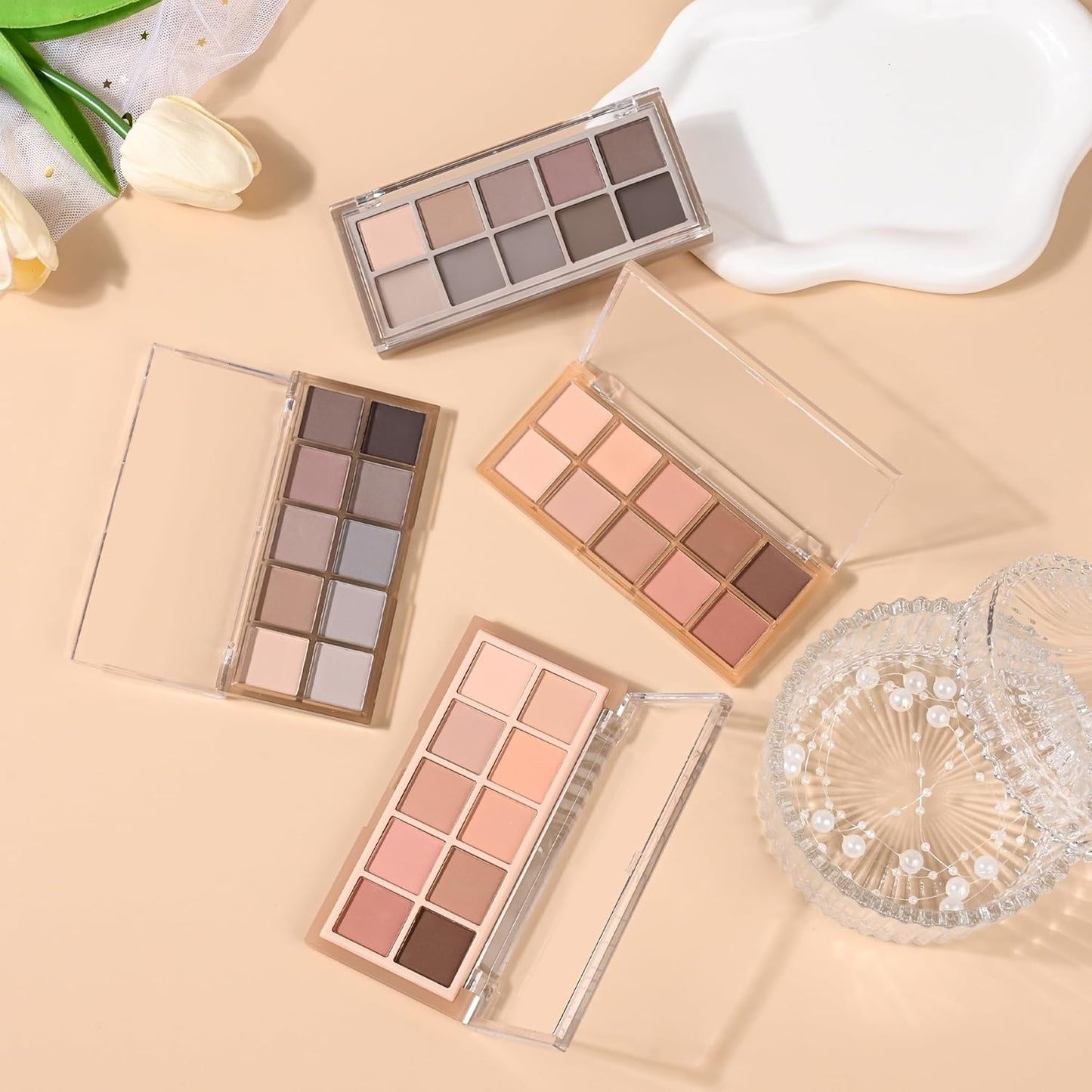 Skiennix Matte Eyeshadow Palette - Ten High-Pigmented Shades for Blendable, Vegan Eye Makeup (04)